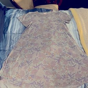 LuLaRoe dress - size S - lavender with pink, green, and gray